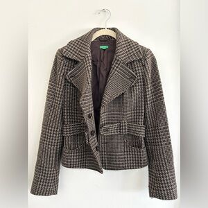 United Colors of Benetton Wool Blend Blazer Jacket Women’s Size 38